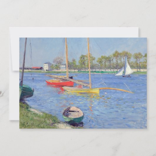 Gustave Caillebotte - Seine in Argenteuil Einladung (Vorderseite)