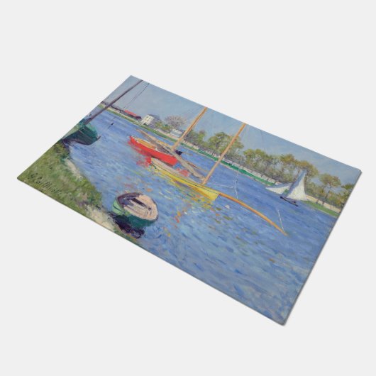 Gustave Caillebotte - Seine in Argenteuil Fußmatte (Schrägansicht)