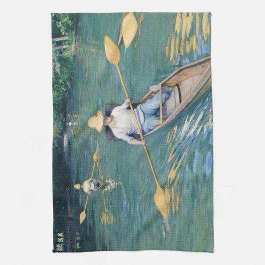 Gustave Caillebotte - Skiffs on Yerres Geschirrtuch (Vertikal)