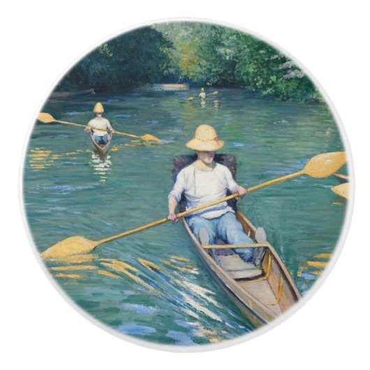Gustave Caillebotte - Skiffs on Yerres Keramikknauf (Vorderseite)
