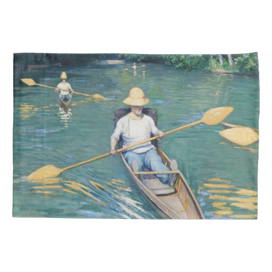 Gustave Caillebotte - Skiffs on Yerres Kissenbezug (Rückseite)