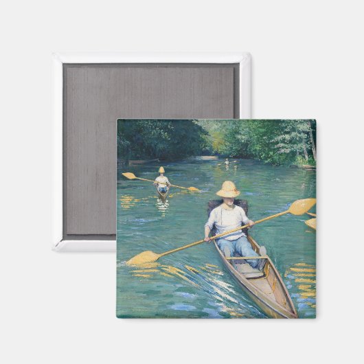 Gustave Caillebotte - Skiffs on Yerres Magnet (Vorderseite/Rückseite)