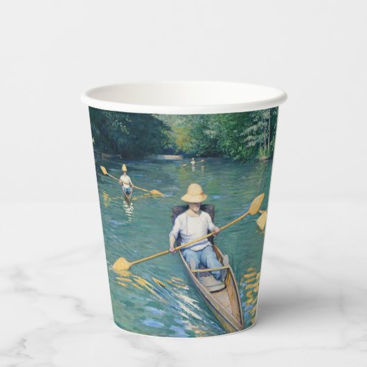 Gustave Caillebotte - Skiffs on Yerres Pappbecher (Rückseite)