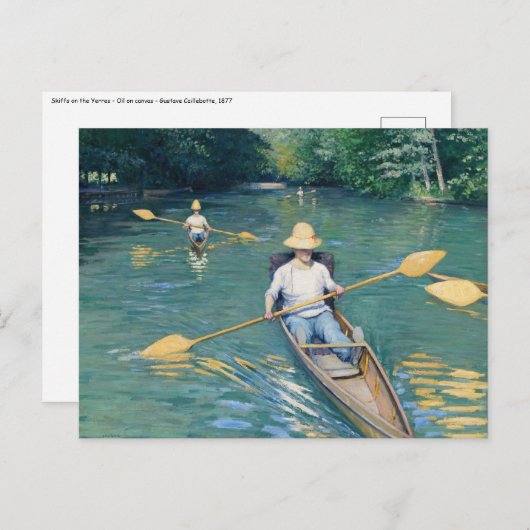 Gustave Caillebotte - Skiffs on Yerres Postkarte (Vorne/Hinten)