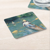 Gustave Caillebotte - Skiffs on Yerres Rechteckiger Pappuntersetzer (angewinkelt)