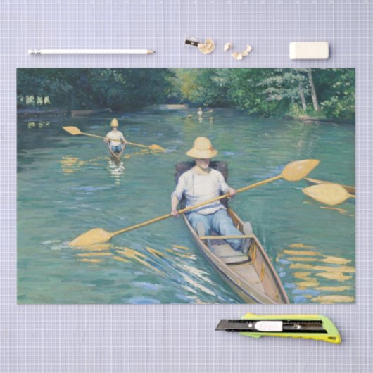 Gustave Caillebotte - Skiffs on Yerres Seidenpapier (Handwerk)
