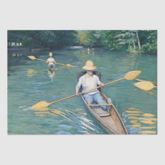 Gustave Caillebotte - Skiffs on Yerres Seidenpapier (Vorderseite)