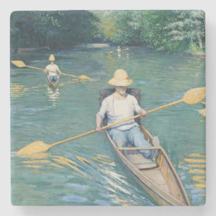 Gustave Caillebotte - Skiffs on Yerres Steinuntersetzer