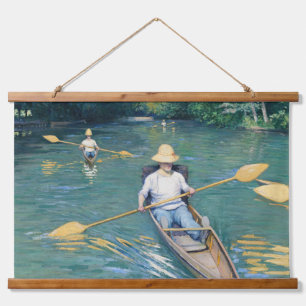 Gustave Caillebotte - Skiffs on Yerres Wandteppich Mit Holzrahmen
