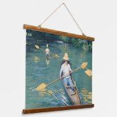 Gustave Caillebotte - Skiffs on Yerres Wandteppich Mit Holzrahmen (Gewinkelt)