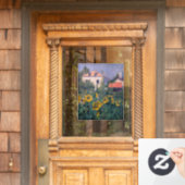 Gustave Caillebotte - Sonnenblumen, Garten Fensteraufkleber (Haustür)