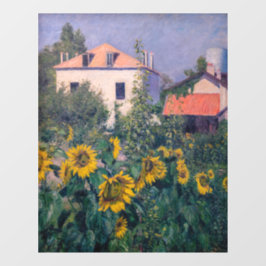 Gustave Caillebotte - Sonnenblumen, Garten Fensteraufkleber
