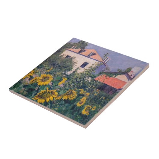 Gustave Caillebotte - Sonnenblumen, Garten Fliese (Seite)