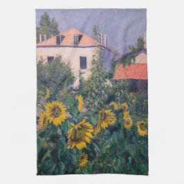 Gustave Caillebotte - Sonnenblumen, Garten Geschirrtuch