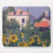 Gustave Caillebotte - Sonnenblumen, Garten Mousepad (Vorne)