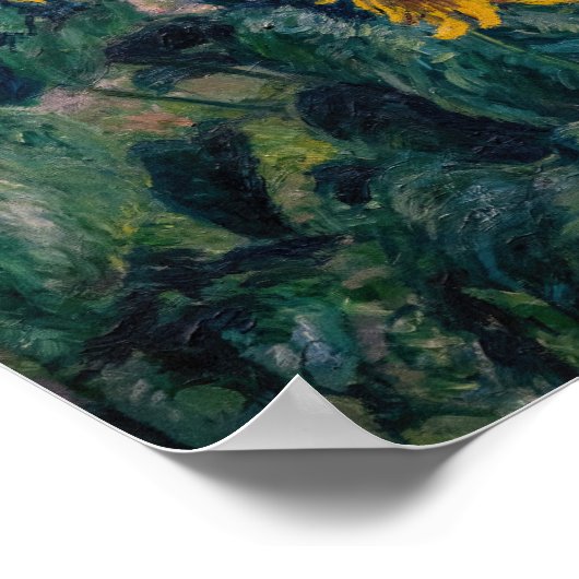 Gustave Caillebotte - Sonnenblumen, Garten Poster (Ecke)