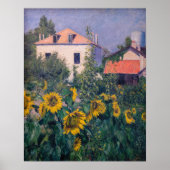 Gustave Caillebotte - Sonnenblumen, Garten Poster (Vorne)