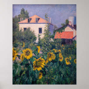 Gustave Caillebotte - Sonnenblumen, Garten Poster
