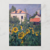 Gustave Caillebotte - Sonnenblumen, Garten Postkarte (Vorderseite)
