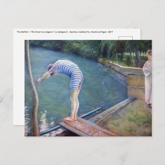 Gustave Caillebotte - The Bather / The Diver Postkarte (Vorne/Hinten)