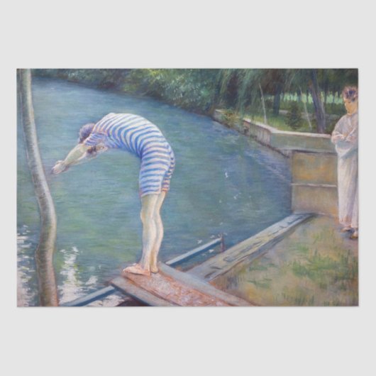 Gustave Caillebotte - The Bather / The Diver Seidenpapier (Vorderseite)