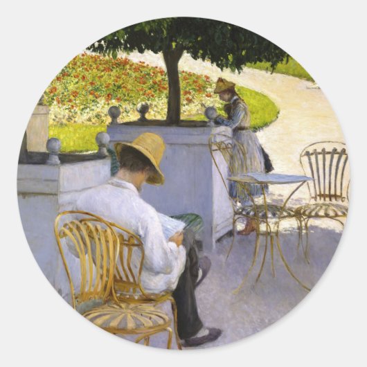 Gustave Caillebotte - The Orange Tree Runder Aufkleber (Vorderseite)