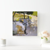 Gustave Caillebotte - The Orange Trees Quadratische Wanduhr (Zuhause)