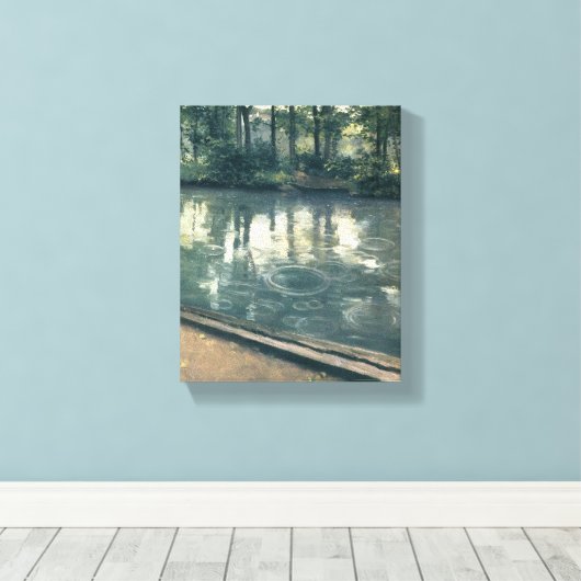 Gustave Caillebotte - The Yerres, Regen Leinwanddruck (Insitu (Holzboden))