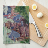 Gustave Caillebotte - Villas in Trouville Geschirrtuch (Viertel Falte)