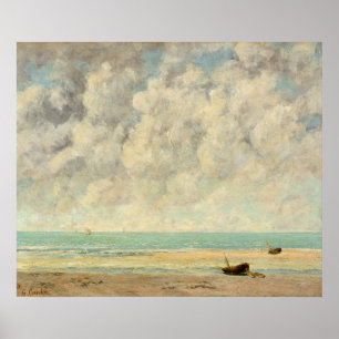 Gustave Courbet   das ruhige Meer Poster