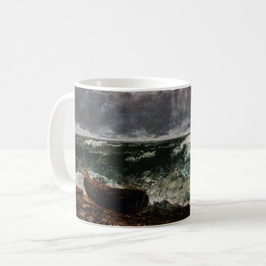 Gustave Courbet - Das Sturmmeer / die Welle Kaffeetasse (Vorderseite Links)