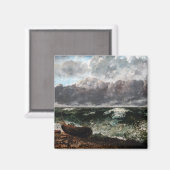 Gustave Courbet - Das Sturmmeer / die Welle Magnet (Vorderseite/Rückseite)