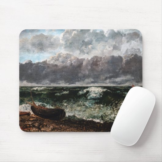 Gustave Courbet - Das Sturmmeer / die Welle Mousepad (Mit Mouse)