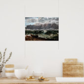 Gustave Courbet - Das Sturmmeer / die Welle Poster (Küche)