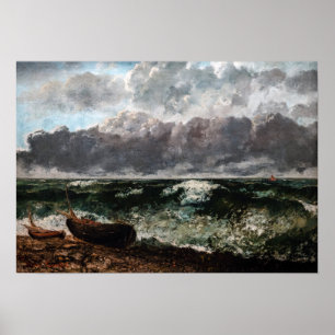 Gustave Courbet - Das Sturmmeer / die Welle Poster