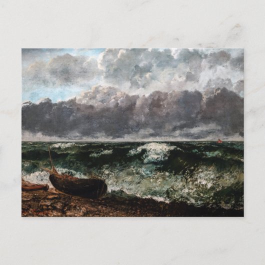 Gustave Courbet - Das Sturmmeer / die Welle Postkarte (Vorderseite)