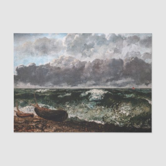 Gustave Courbet - Das Sturmmeer / die Welle Seidenpapier (Vorderseite)