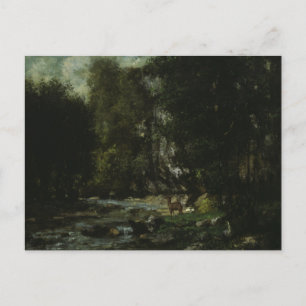 Gustave Courbet - Der Bach von Les Puits-Noir Postkarte