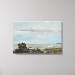 Gustave Courbet - Der Strand von Trouville Leinwanddruck