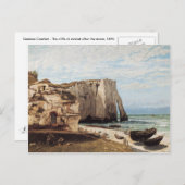 Gustave Courbet - Die Klippen auf etretat nach Postkarte (Vorne/Hinten)