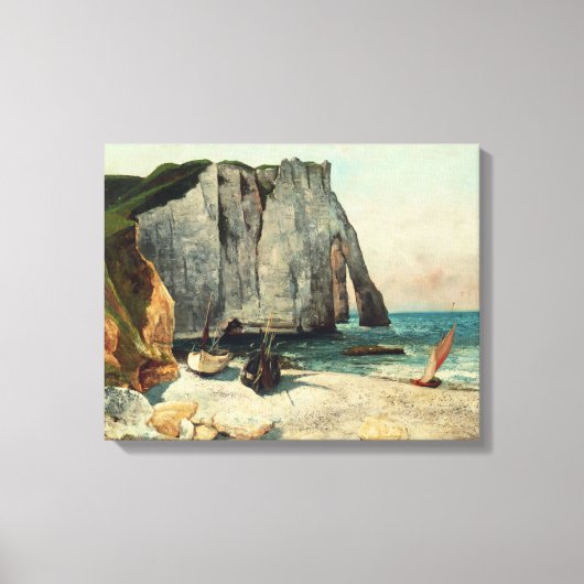 Gustave Courbet | Die Klippen von Etretat, der Haf Leinwanddruck (Vorderseite)