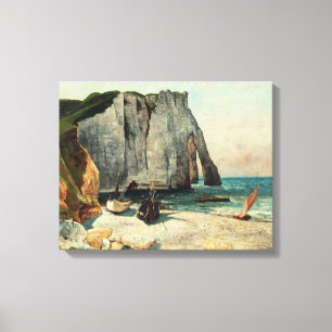 Gustave Courbet   die Klippen von Etretat, der Leinwanddruck