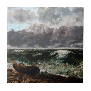 Gustave Courbet - Die stürmische See / Die Welle Fliese