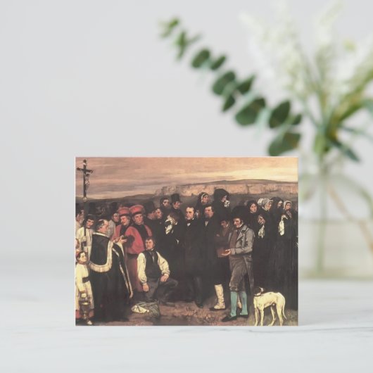 Gustave Courbet - Ein Begräbnis von Ornans Postkarte (Stehend Vorderseite)