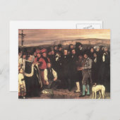 Gustave Courbet - Ein Begräbnis von Ornans Postkarte (Vorne/Hinten)