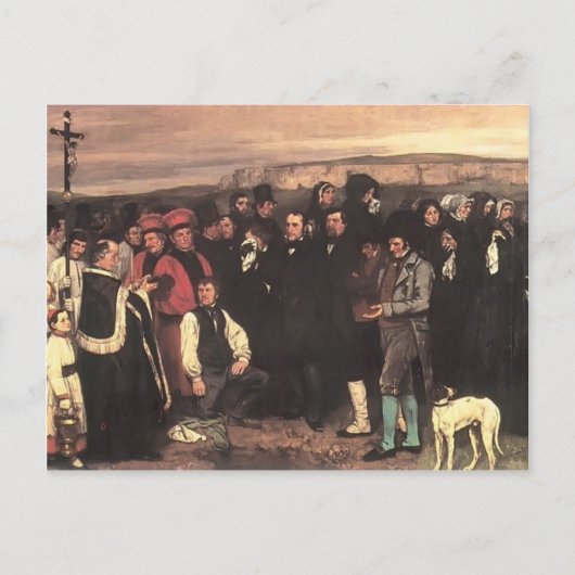 Gustave Courbet - Ein Begräbnis von Ornans Postkarte (Vorderseite)