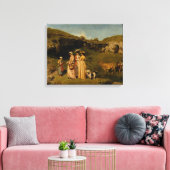 Gustave Courbet - Junge Damen des Dorfes Leinwanddruck (Insitu (Wohnzimmer))