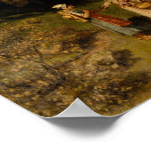 Gustave Courbet - Junge Damen des Dorfes Poster (Ecke)