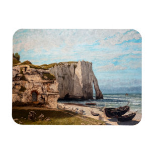 Gustave Courbet - Klippen bei Etretat nach dem Stu Magnet