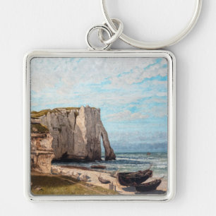 Gustave Courbet - Klippen bei Etretat nach dem Stu Schlüsselanhänger